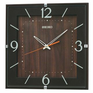 色:ブラウンセイコークロックSeiko Clock 掛け時計 ナチュラル 電(置時計)