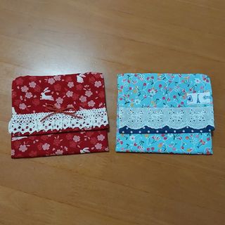 ★いちぢくタルト　ハンドメイド★2点セット！！ 移動ポケットティッシュポーチ(ファッション雑貨)