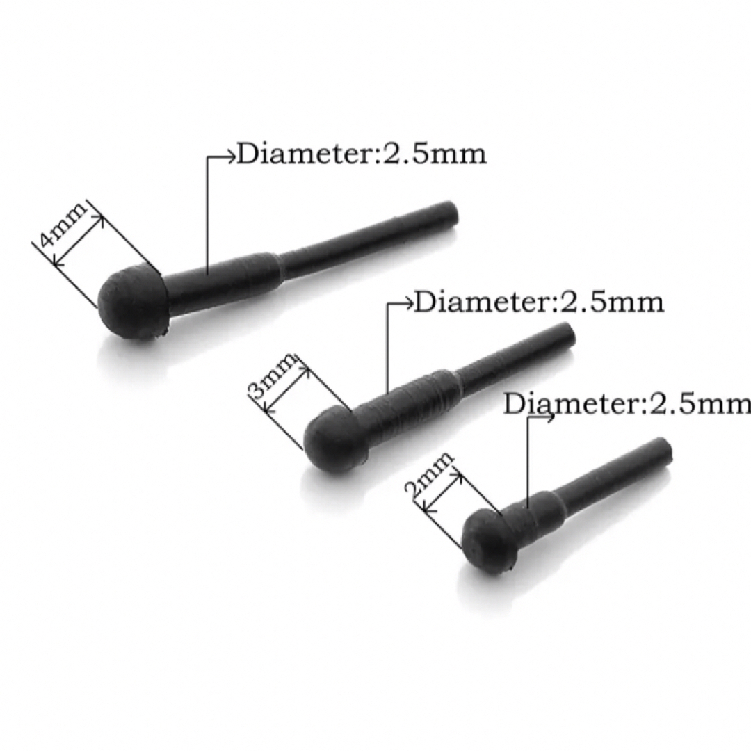 ゴム製ヒットポイント　ヒットゴム4mm / 美容師 ハサミゴム 5個 キッズ/ベビー/マタニティの洗浄/衛生用品(散髪バサミ)の商品写真