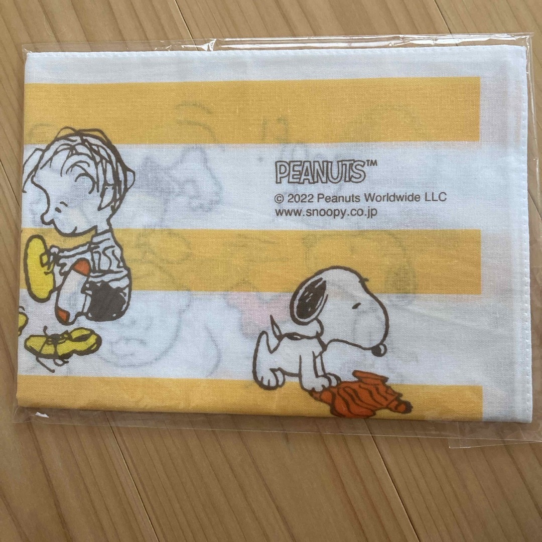 スヌーピー手ぬぐいストライプ柄 エンタメ/ホビーのアニメグッズ(タオル)の商品写真