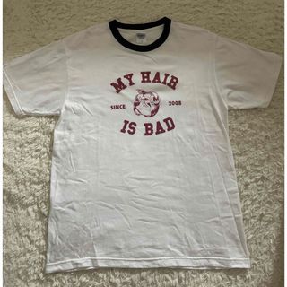 My Hair is Bad マイヘア ブルドックカレッジリンガーTシャツ L(Tシャツ/カットソー(半袖/袖なし))