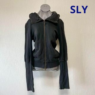 SLY 黒 スエットパーカー フーディ ロング袖 Mサ