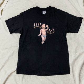 ヴィンテージ(VINTAGE)の90S ヴィンテージ　ほぼデッドストック　ダンシングベイビー　半袖Tシャツ　黒(Tシャツ/カットソー(半袖/袖なし))