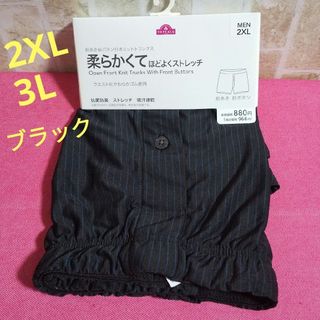 イオン(AEON)の2XL　3L　前あき　前ボタン　柔らかストレッチ　トランクス　抗菌防臭　吸汗速乾(トランクス)