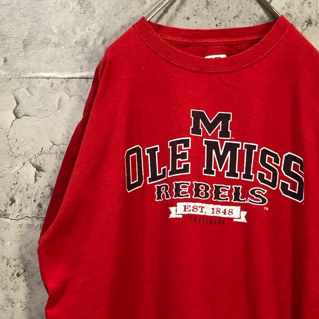 OLE MISS カレッジロゴ フットボール USA輸入 Tシャツ メンズのトップス(Tシャツ/カットソー(半袖/袖なし))の商品写真