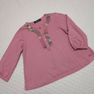 バーバリー(BURBERRY)のバーバリー　BURBERRY　長袖　トップス　チュニック　ピンク(Tシャツ/カットソー)