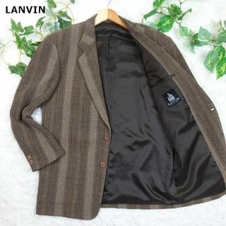 ランバン(LANVIN)のLANVIN　ランバン　ツイード　ストライプ　テーラードジャケット　ＸＸＬ程度(テーラードジャケット)