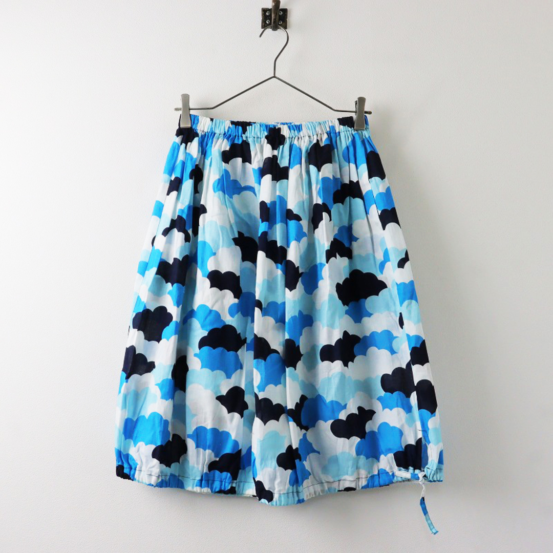 美品 青衣 あをごろも AOGOROMO 雲 バルーンスカート F/ブルー ボトムス【2400013856614】 レディースのスカート(ひざ丈スカート)の商品写真
