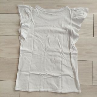 ユニクロ(UNIQLO)の■UNIQLO■ユニクロ■白袖フリルTシャツ150■(Tシャツ/カットソー)