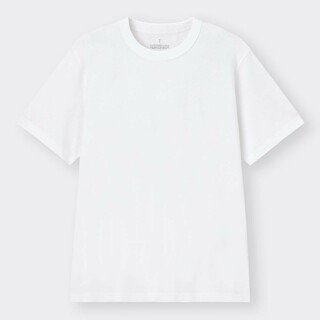 ジーユー　コットンクルーネックT　WHITE(Tシャツ/カットソー(半袖/袖なし))