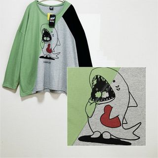 ScoLar - 【ScoLar】サメラビル 配色バイカラー ロングスリーブTシャツ タグ付未使用