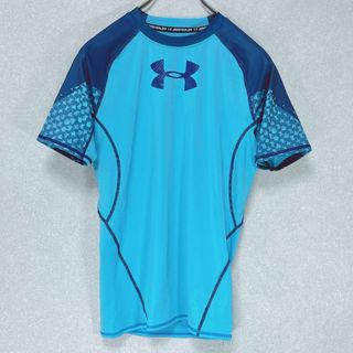 アンダーアーマー(UNDER ARMOUR)のアンダーアーマー 半袖 Tシャツ ストレッチ ロゴ トレーニング ブルー LG(Tシャツ(半袖/袖なし))