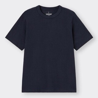 ジーユー　コットンクルーネックT　NAVY(Tシャツ/カットソー(半袖/袖なし))