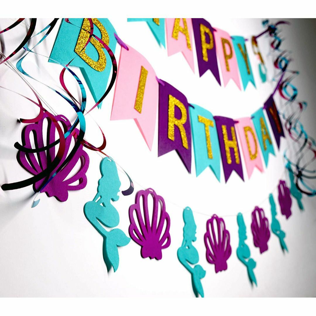 マーメイド 誕生日 バルーン セット  バースデー 風船 お祝い 風船 セット キッズ/ベビー/マタニティのメモリアル/セレモニー用品(その他)の商品写真