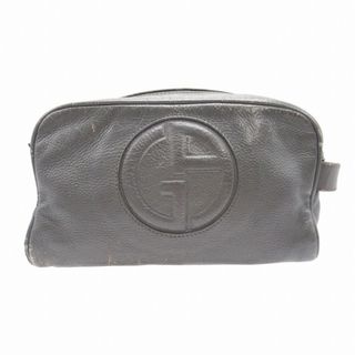 ジョルジオアルマーニ(Giorgio Armani)のジョルジオアルマーニ 牛革 セカンドバッグ クラッチバッグ ポーチ エンボス(セカンドバッグ/クラッチバッグ)