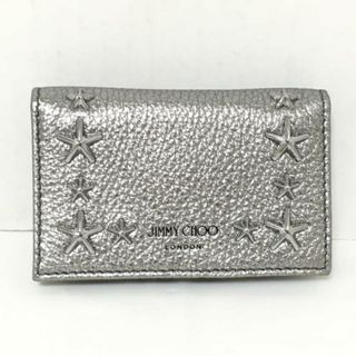 ジミーチュウ(JIMMY CHOO)のJIMMY CHOO(ジミーチュウ) 名刺入れ美品  - シルバー レザー(名刺入れ/定期入れ)