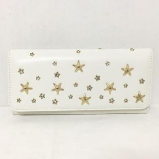 ジミーチュウ(JIMMY CHOO)のJIMMY CHOO(ジミーチュウ) 長財布美品  ニノ 白 レザー(財布)