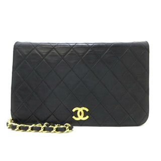 シャネル(CHANEL)のCHANEL(シャネル) ショルダーバッグ レディース シングルフラップマトラッセ 黒 チェーンショルダー/ゴールド金具 ラムスキン(ショルダーバッグ)