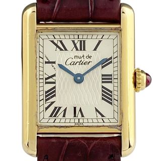 カルティエ(Cartier)のカルティエ マスト タンク 1847本限定 W1010195 クォーツ レディース 【中古】(腕時計)