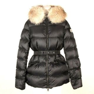 モンクレール(MONCLER)のMONCLER(モンクレール) ダウンジャケット サイズ1 S レディース BOED(ボエ) 1A001-18-5396Q 黒 ブルーフロストフォックス/長袖/冬 ダウン、ナイロン(ダウンジャケット)