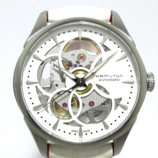 ハミルトン(Hamilton)のHAMILTON(ハミルトン) 腕時計美品  ジャズマスター H324050 レディース 裏スケ 白(腕時計)