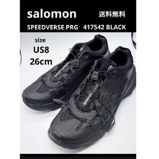 サロモン(SALOMON)の美品 サロモン SPEEDVERSE PRG 黒 26cm スニーカー(スニーカー)