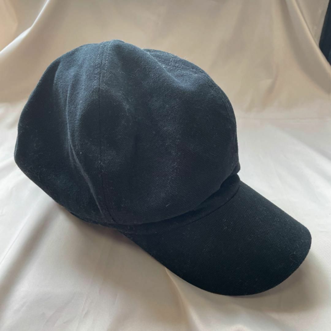 コットン キャスケット キャップ 黒 レディースの帽子(キャスケット)の商品写真
