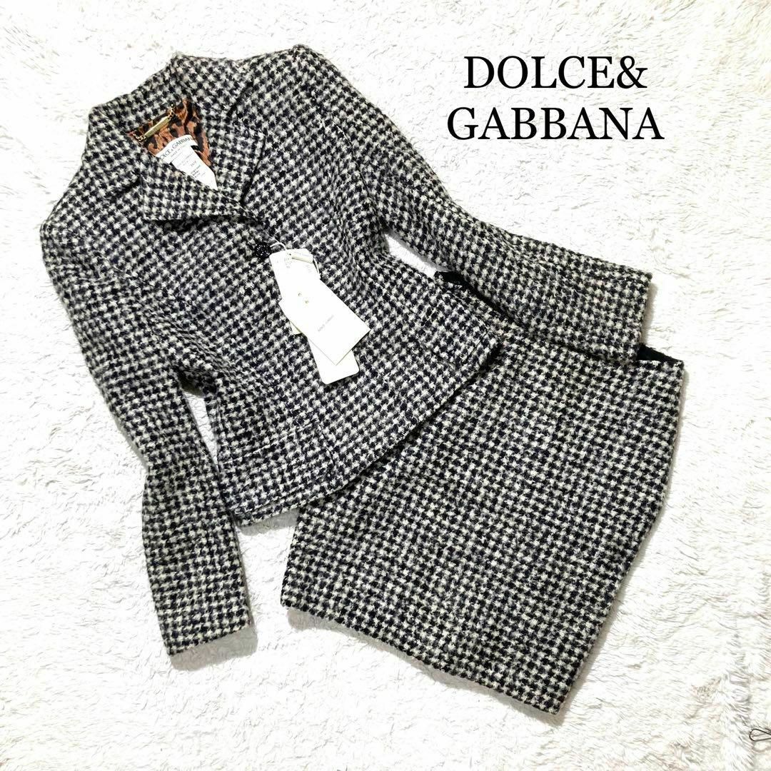 DOLCE&GABBANA(ドルチェアンドガッバーナ)の【希少】DOLCE&GABBANA スーツ セットアップ ツイード 豹柄 38 レディースのレディース その他(セット/コーデ)の商品写真