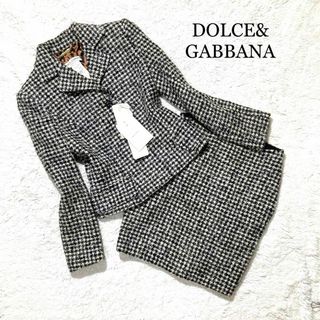 ドルチェアンドガッバーナ(DOLCE&GABBANA)の【希少】DOLCE&GABBANA スーツ セットアップ ツイード 豹柄 38(セット/コーデ)