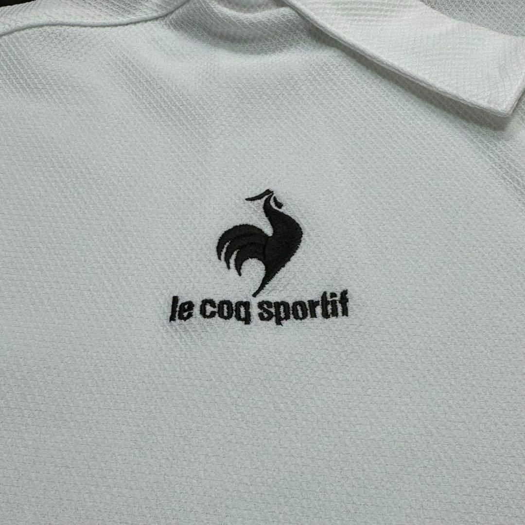 le coq sportif(ルコックスポルティフ)のルコックスポルティフ　半袖ポロシャツ　メンズOサイズ（XL） ホワイト スポーツ/アウトドアのゴルフ(ウエア)の商品写真