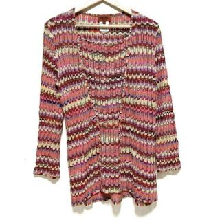 MISSONI(ミッソーニ) 長袖セーター サイズ46 L レディース - レッド×ピンク×マルチ