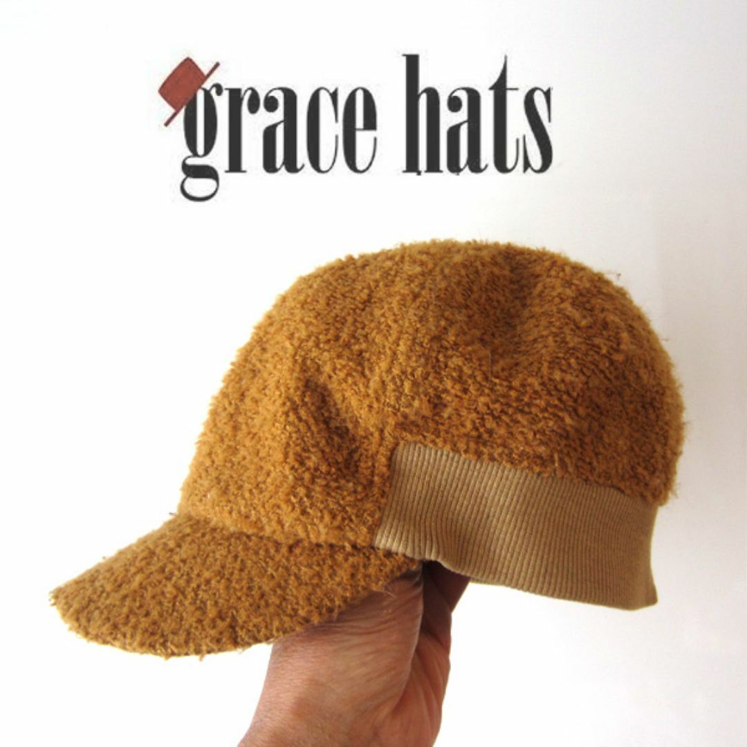 美品　grace hats／グレースハット★　モコっとしたワークキャップ レディースの帽子(キャップ)の商品写真