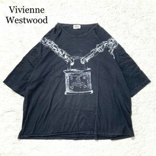 ヴィヴィアンウエストウッド(Vivienne Westwood)の【極美品】Vivienne Westwood Tシャツ 黒 南京錠 オーブ(Tシャツ/カットソー(半袖/袖なし))