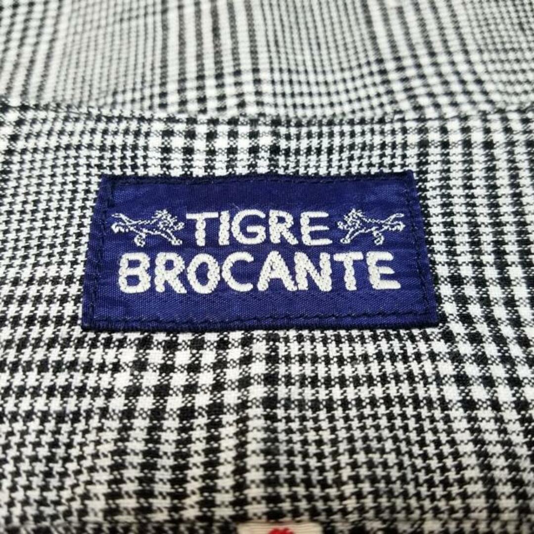 TIGRE BROCANTE(ティグルブロカンテ)のTIGRE BROCANTE(ティグルブロカンテ) ジャケット サイズXS レディース - 黒×ライトグレー 長袖/麻/千鳥格子柄/春/夏 レディースのジャケット/アウター(その他)の商品写真