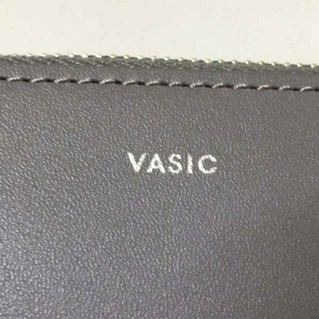 VASIC(ヴァジック) コインケース美品  - グレー L字ファスナー レザー レディースのファッション小物(コインケース)の商品写真