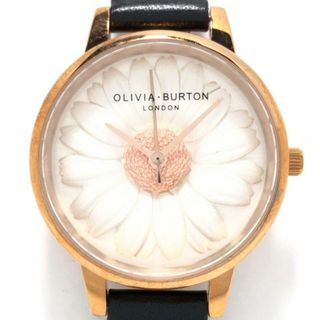 Olivia Burton(オリビアバートン) 腕時計 - レディース フラワー(花) ピンクゴールド×白(腕時計)