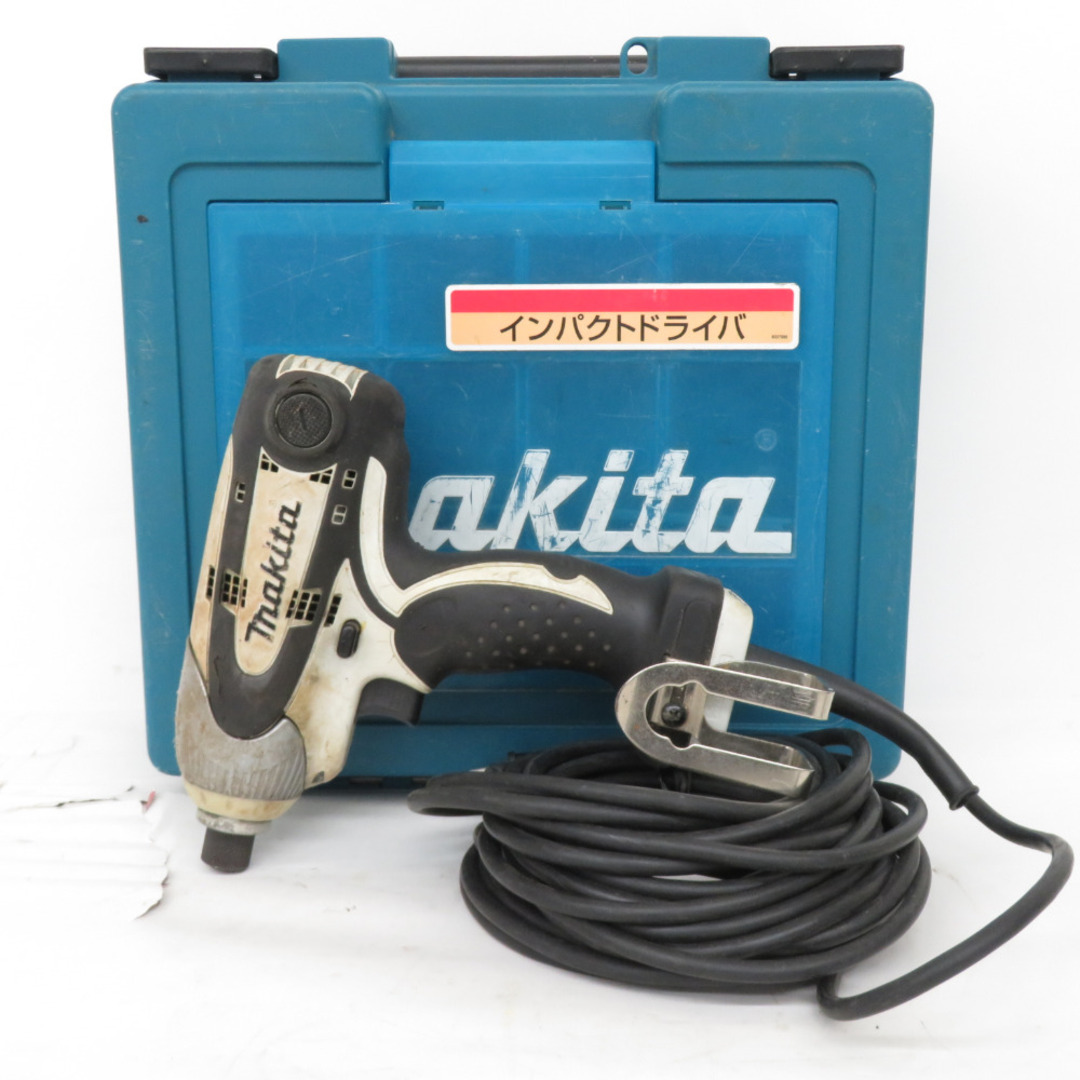 Makita(マキタ)のmakita マキタ 100V インパクトドライバ 白 ケース付 6955SPKW 中古 自動車/バイクのバイク(工具)の商品写真