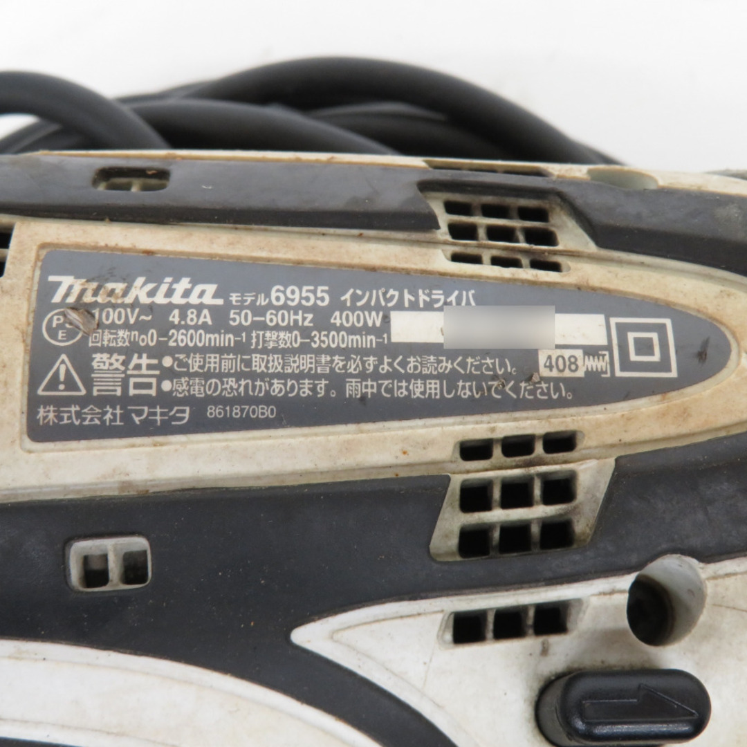 Makita(マキタ)のmakita マキタ 100V インパクトドライバ 白 ケース付 6955SPKW 中古 自動車/バイクのバイク(工具)の商品写真