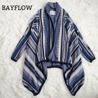 BAYFLOW ベイフロー ショールカーディガン ボレロ ポンチョ ストール(カーディガン)