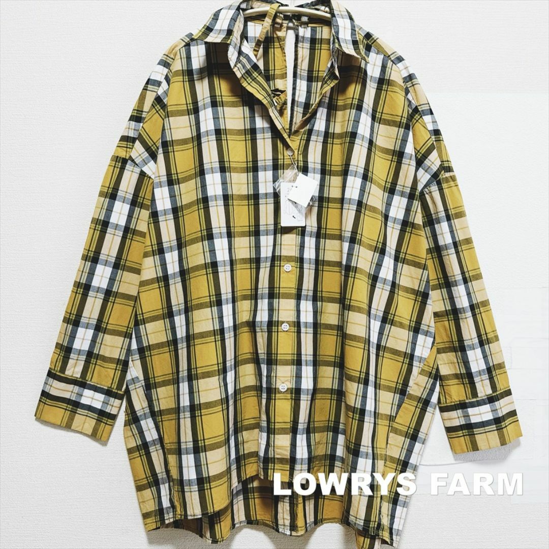 LOWRYS FARM(ローリーズファーム)の【LOWRYS FARM】ローリーズファーム 2WAY ビックシャツ 未使用品 レディースのトップス(シャツ/ブラウス(長袖/七分))の商品写真