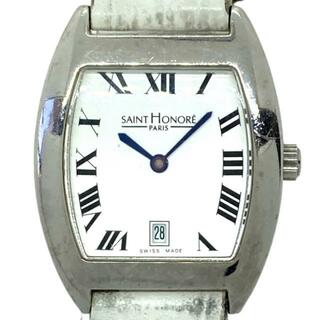 SAINT HONORE(サントノーレ) 腕時計 - 741023.2-K05 レディース 型押し加工 白(腕時計)