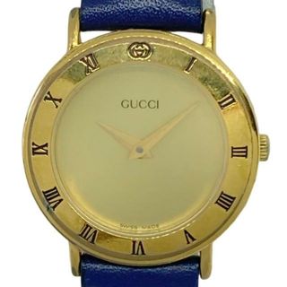 グッチ(Gucci)のGUCCI(グッチ) 腕時計 - 3000.2.L レディース 社外ベルト ゴールド(腕時計)