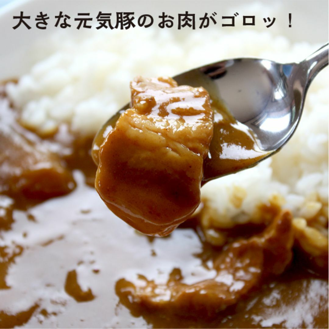 淡路島産玉ねぎとごろっとお肉の元気豚カレー（200g×2袋） 食品/飲料/酒の加工食品(レトルト食品)の商品写真