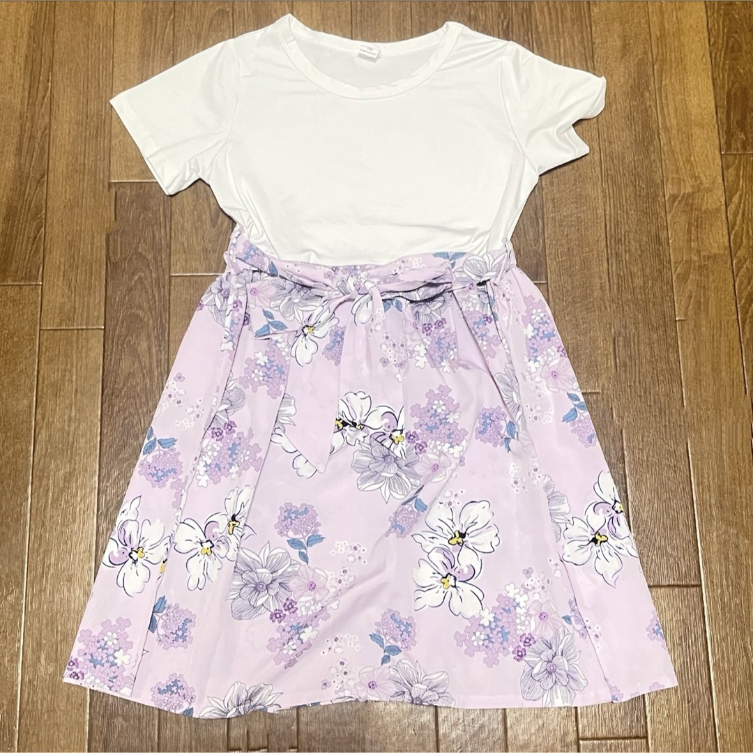 SHEIN(シーイン)のSHEIN 130㎝　ワンピース　花柄　女の子 キッズ/ベビー/マタニティのキッズ服女の子用(90cm~)(ワンピース)の商品写真