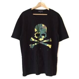 PHILIPP PLEIN(フィリッププレイン) 半袖Tシャツ サイズXXL XL メンズ - 黒×グリーン×マルチ クルーネック/スカル/迷彩柄(Tシャツ/カットソー(半袖/袖なし))