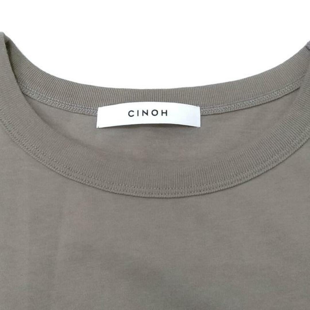 CINOH(チノ)のCINOH(チノ) ワンピース サイズ38 M レディース美品  - カーキ クルーネック/ノースリーブ/マキシ丈/変形デザイン レディースのワンピース(その他)の商品写真