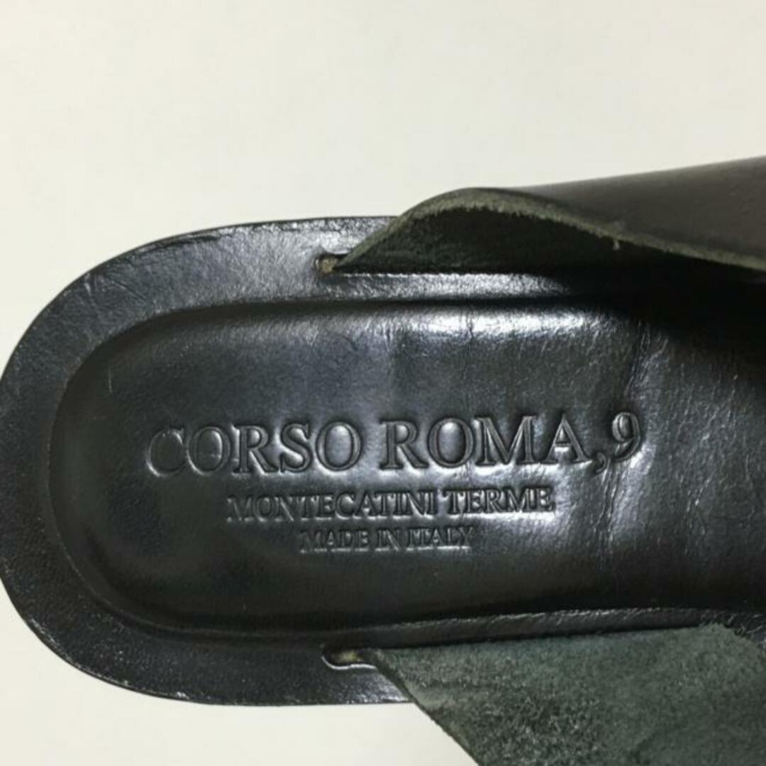 CORSO ROMA 9(コルソローマ)のCORSO ROMA 9(コルソローマ) サンダル 36 レディース - 黒 レザー レディースの靴/シューズ(サンダル)の商品写真