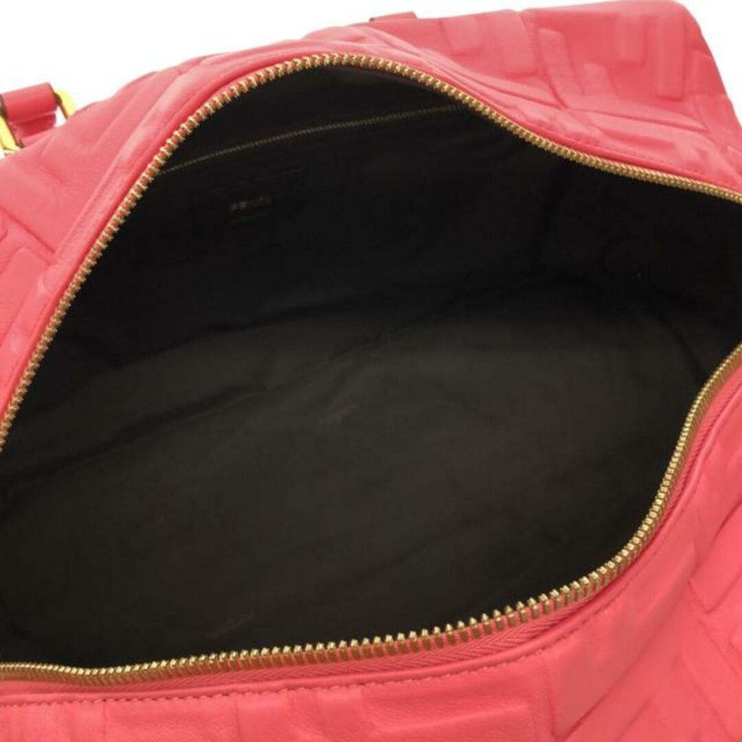 FENDI(フェンディ)のFENDI(フェンディ) ハンドバッグ ボストン スモール 8BL141 ピンク 型押し加工/ズッカ ナッパレザー レディースのバッグ(ハンドバッグ)の商品写真