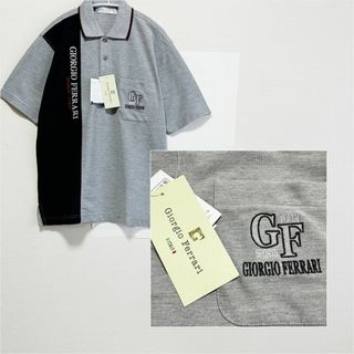 【Giorgio Ferrari】配色バイカラー ポロシャツ タグ付未使用(ポロシャツ)