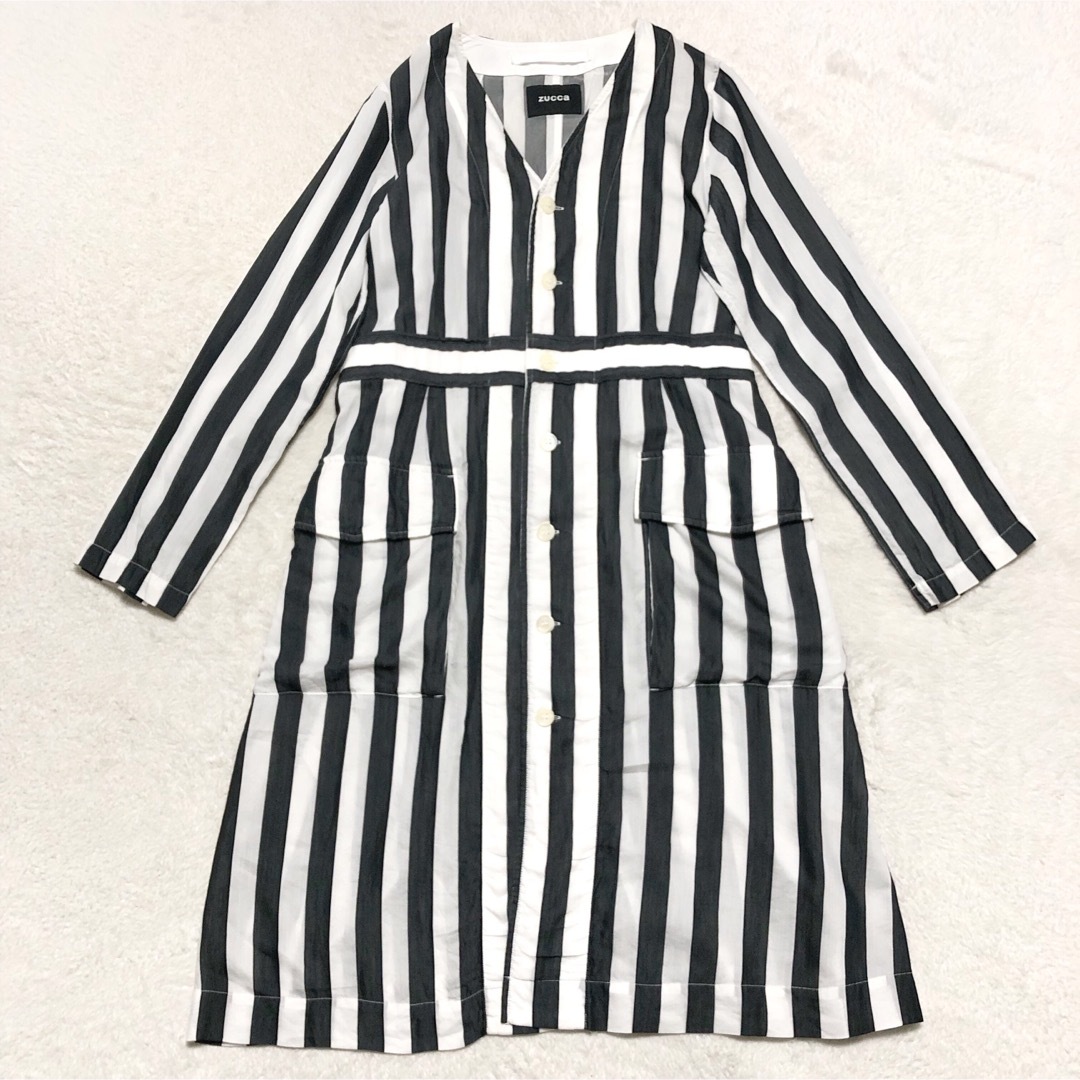 ZUCCa - 【美品】zucca ズッカ コットンキュプラストライプ ZUCCa - 【美品】zucca ズッカ コットンキュプラストライプ